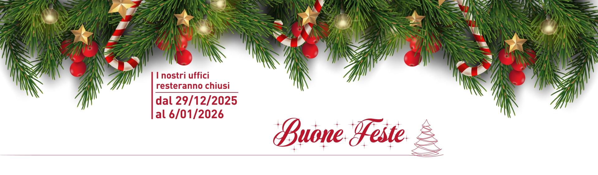 I nostri uffici resteranno chiusi dal 29/12/2025 al 07/01/2026